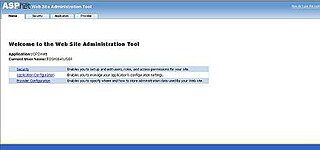 <span class="mw-page-title-main">ASP.NET Web Site Administration Tool</span>