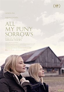 <i>All My Puny Sorrows</i> (film) 2021 Canadian film by Michael McGowan