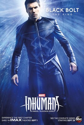 Character poster of Anson Mount as Black Bolt for the 2017 Marvel Cinematic Universe (MCU) television series, Inhumans.