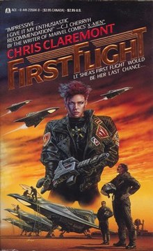 Cover of the first edition, with art by Luis Royo. FirstFlight.jpg