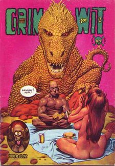 Grim Wit #2 (1973), featuring the first appearance in print of Den. GrimWit2.jpg