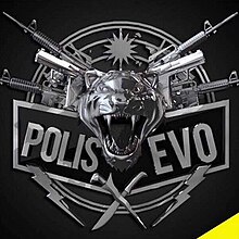 Polis Evo logo that got rejected for marketing purpose by Royal Malaysia Police. Polis Evo rejected logo.jpg