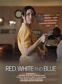 Promotional release poster for Red, White and Blue