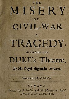 <i>The Misery of Civil War</i> 1680 play