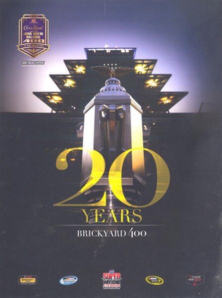 The 2014 Brickyard 400 program cover, celebrating the 20th Brickyard 400.