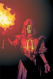 The costume design for the new Ulysses H. Armstrong version of Anarky, as depicted on promotional art for Robin #182, part of the Faces of Evil event, art by Brian Stelfreeze.