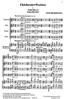 <i>Chichester Psalms</i>