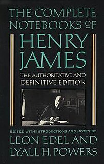 <i>Notebooks of Henry James</i> Private notes by Henry James