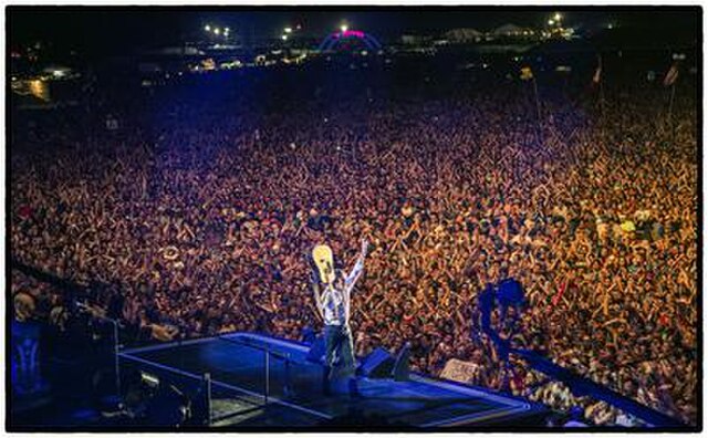 McCartney commanding a sea of fans at Bonnaroo 2013.