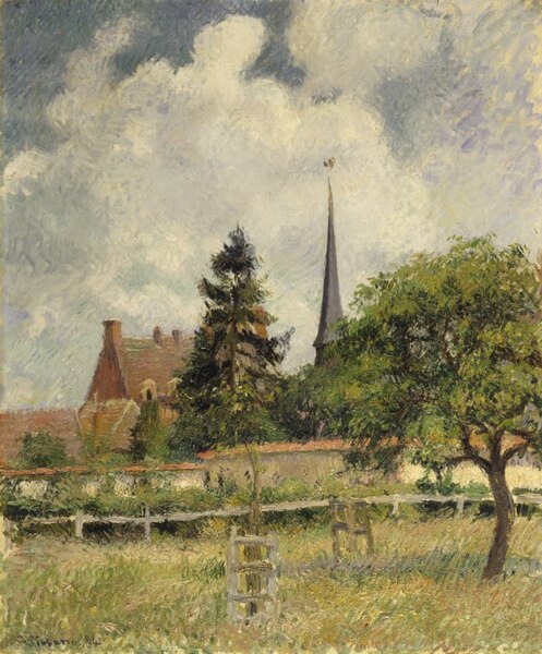 File:The Church at Eragny Pissarro.jpg