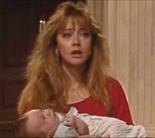 Tina (Andrea Evans) returns with baby Al, 1987 Tina+Al-OLTL-1987.jpg