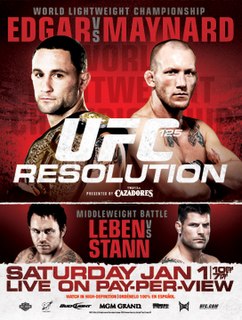 UFC 125 UFC mixed martial arts event in 2011