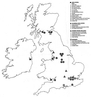 Map of social centres in the UK and Ireland in 2006 UK social centre network map.jpg