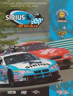 2003 Sirius Satellite Radio at The Glen 22nd race of the 2003 NASCAR Winston Cup Series