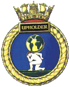 'Unofficial' badge designed by Lt Cdr Wanklyn, in about 1941. Badge of HMS Upholder (un-official).gif