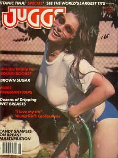Juggs is a softcore pornography adult magazine published in the United States that specializes in photographs of women with large breasts.