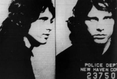 Morrison's mugshot taken in New Haven