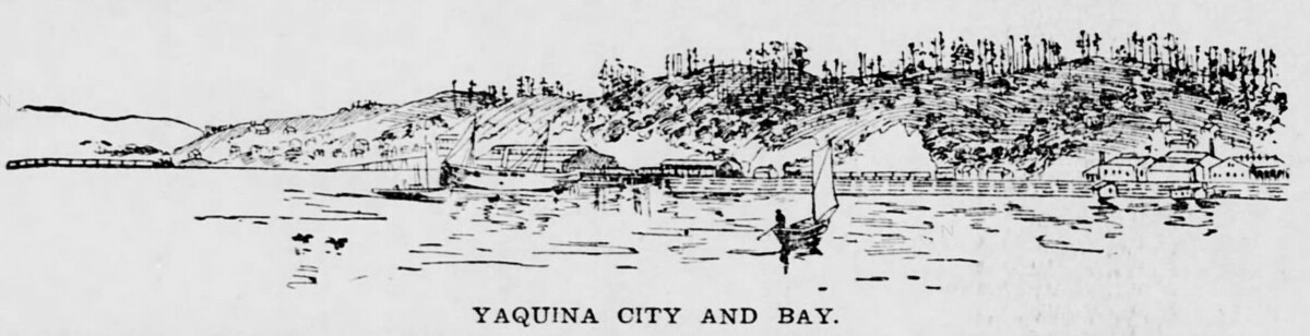 The WV&C Railroad's track came to an end several miles upriver from today's Newport at a hastily contrived terminus called "Yaquina City." YaquinaCity.jpg