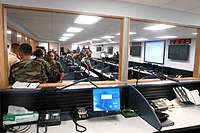 JFHQ-NCR's Joint Operations Center at its dedication at Ft. McNair, Washington, D.C., August 2, 2004. JFHQ Joint Operations Center.jpg