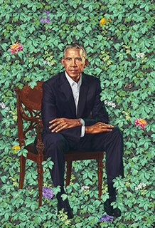 <i>President Barack Obama</i> (painting) Painting by Kehinde Wiley