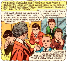 A young Charles Xavier. Story by Stan Lee. Art by Jack Kirby, Alex Toth, and Vincent Colletta. Profxy.PNG