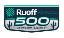 Ruoff Mortgage was the title sponsor of the race in 2022 Ruoff Mortgage 500 logo.png