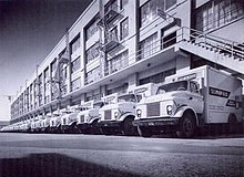 S.E. Rykoff & Co. New 1967 GMC Truck Fleet at the main Rykoff distribution center located on Terminal Street Los Angeles, California. Rykoff GMC Trucks 1963.jpg