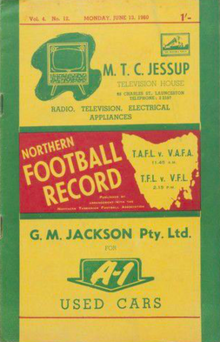 TFL v VFL, Northern Football Record, 1960, June 13.png