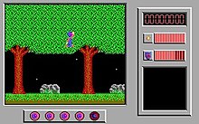 Captain Comic moving through a forest The Adventures of Captain Comic gameplay.jpg