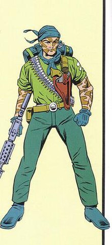Illustration of Tunnel Rat from G.I. Joe: Order of Battle. Art by Herb Trimpe.