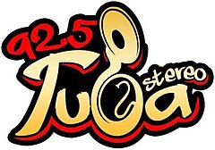 Logo as Tuba Stereo, used from 2019 to 2022 XHETD 92.5TubaStereo logo.jpg