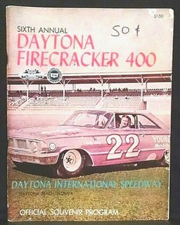 1964 Firecracker 400 Auto race held at Daytona International Speedway in 1964