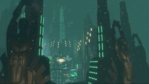 Rapture is an underwater city with Art Deco designs.