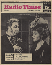 Alfred Marks & Patricia Routledge in Britons to the Rescue; Radio Times cover, 1965 Gaslight Theatre (TV series).png
