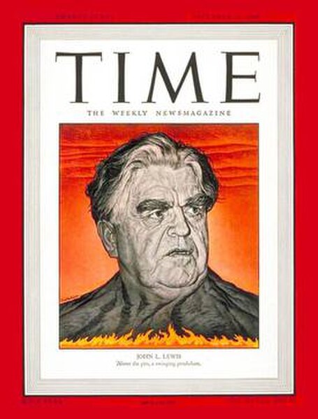 Time magazine was hostile to Lewis; a 1946 cover illustration depicted him as a dangerous volcano.
