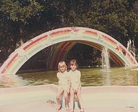 The old rainbow bridge to Fairyland, Lowry Park Zoo, c. 1980