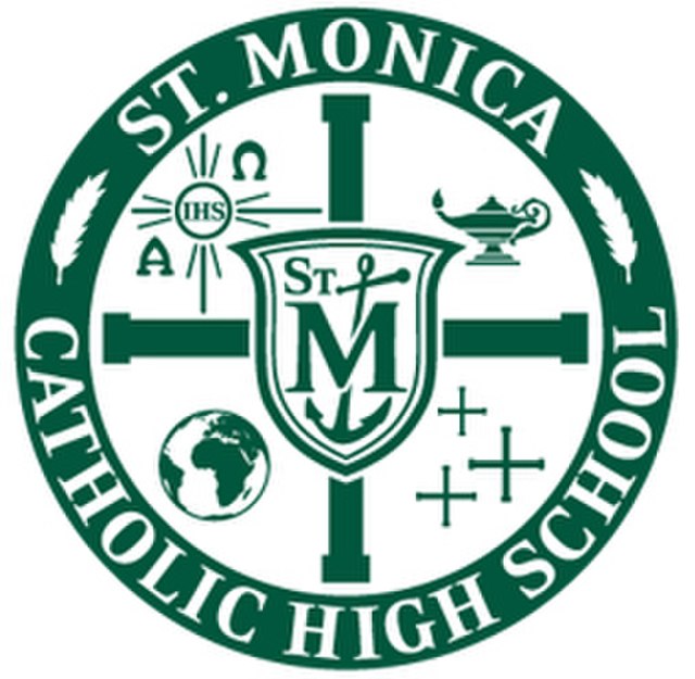 Former logo of Saint Monica Catholic High School