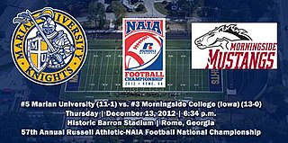 <span class="mw-page-title-main">2012 NAIA Football National Championship</span> College football game