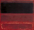 Four Darks in Red by Mark Rothko (1958). The somber dark reds were chosen to inspire deep human emotions.