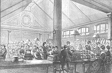 The Central Telegraph Office, London, 1874. Source: Illustrated London News, December 12, 1874. Central Telegraph Office, London, 1874.jpg