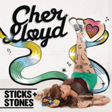 Cher Lloyd - Sticks and Stones (Portada del álbum oficial del Reino Unido) .png