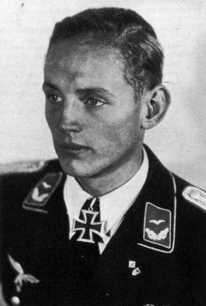 Hartmann as a Luftwaffe Leutnant (1942–1944).