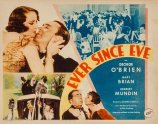 <i>Ever Since Eve</i> (1934 film) 1934 film by George Marshall