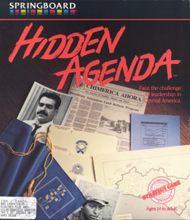 <i>Hidden Agenda</i> (1988 video game) 1988 video game