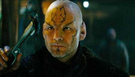 For the 2009 Star Trek reboot film, the design of the Romulans was significantly altered; although keeping the pointed ears, the V-shaped forehead rid