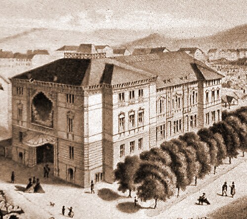 Image of the old Stuttgart Liederhalle, site of the 1907 International Socialist Congress.