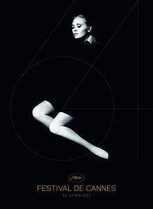 Official poster of the 64th Cannes Film Festival featuring a 1970 photo of American actress Faye Dunaway