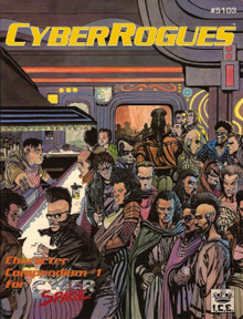 Cover art by Janet Aulisio, 1990 Cover of CyberRogues 1990.png
