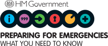 The logo of Preparing for Emergencies Preparing for Emergencies logo.svg