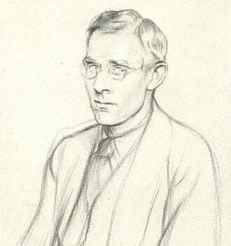 Morison drawn by Sir William Rothenstein in 1923.